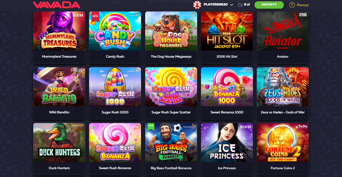 Gry kasynowe i automaty dostępne w Vavada Casino aplikacja